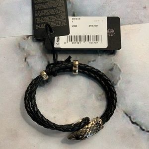 Roberto Cavalli leather bracelet